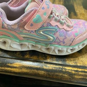 Girls size 11.5 light up Skechers